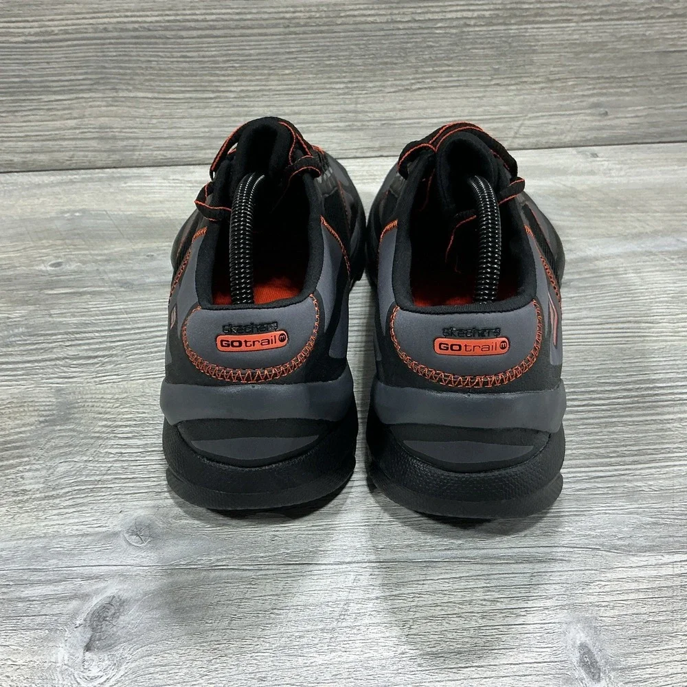 Skechers Go Trail M Strike Mens 53509 Gray Orange Minimalist Shoes Size 10.5 NEW